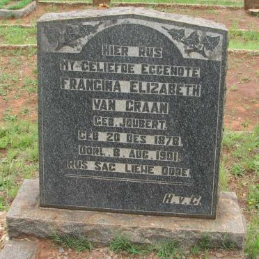 GRAAN Francina Elizabeth, van nee JOUBERT 1878-1901