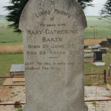 BAKER Mary Catherine 1901-192?