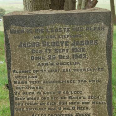 JACOBS Jacob Cloete 1932-1943