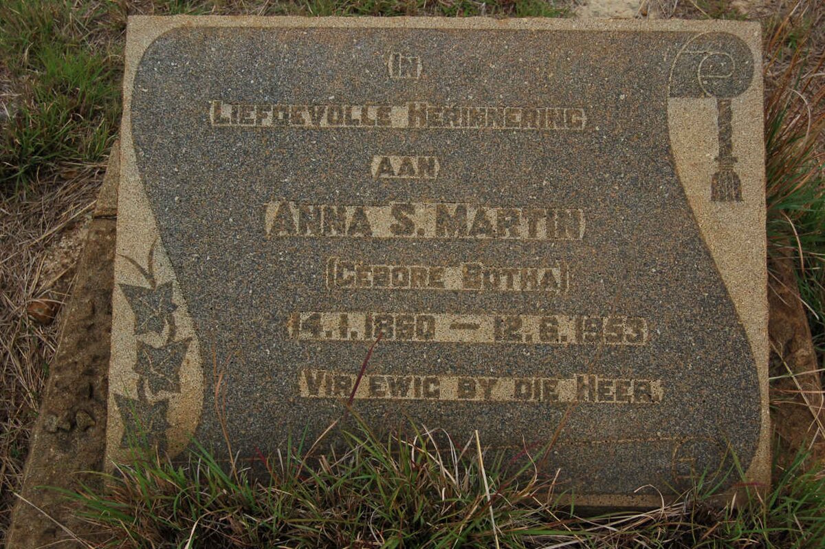MARTIN Anna S. nee BOTHA 1860-1953