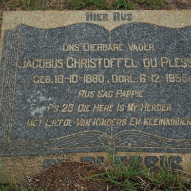 PLESSIS Jacobus Christoffel, du 1880-1955