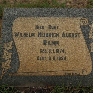 RAMM Wilhelm Heinrich August 1874-1954 &amp; Elizabeth Henriette NORDEN 1886-1950 