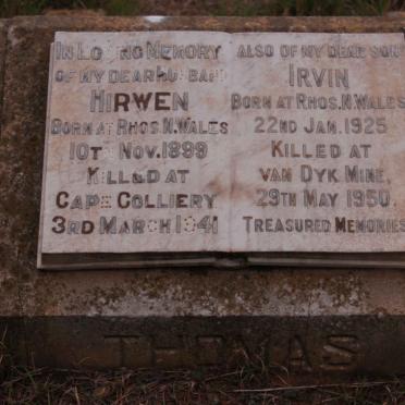 THOMAS Herwin 1899-1941 :: THOMAS Irvin 1925-1950