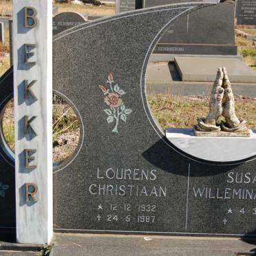 BEKKER Lourens Christiaan 1932-1987 &amp; Susanna Willemina Abrama 1936-