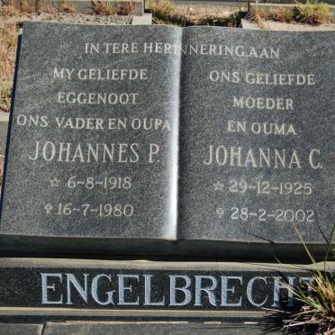 ENGELBRECHT Johannes P. 1918-1980 &amp; Johanna C. 1925-2002