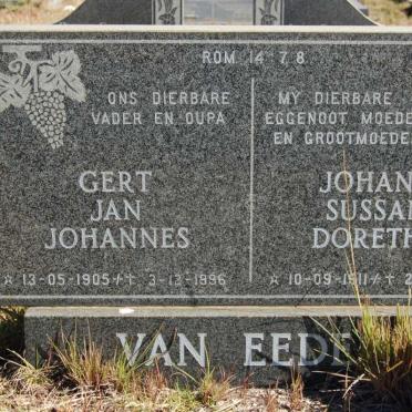 EEDEN Gert Jan Johannes, van 1905-1996 &amp; Johanna Sussana Dorothea 1911-1984
