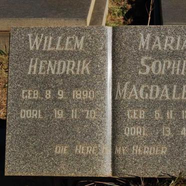 KUNZ Willem Hendrik 1890-1970 &amp; Maria Sophia Magdalena 1896-1965