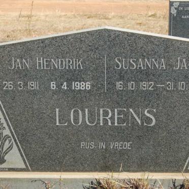 LOURENS Jan Hendrik 1911-1986 &amp; Susanna Jacoba 1912-1978