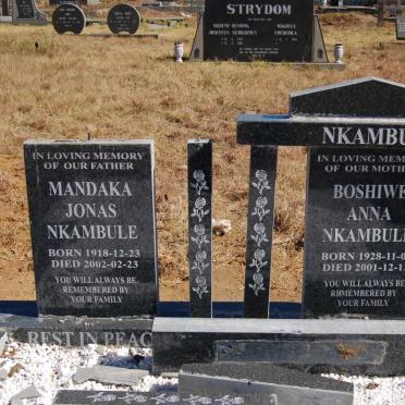 NKAMBULE Mandaka Jonas 1918-2002 &amp; Boshiwe Anna 1928-2001
