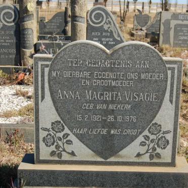 VISAGIE Anna Magrita nee VAN NIEKERK 1921-1976