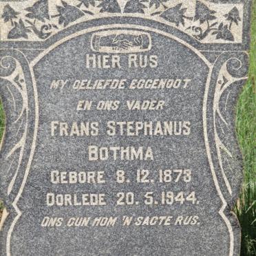 BOTHMA Frans Stephanus 1873-1944