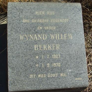 BEKKER Wynand Willem 1927-1970