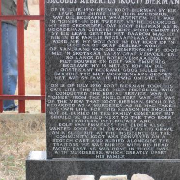 BIERMAN Jacobus Albertus -1930