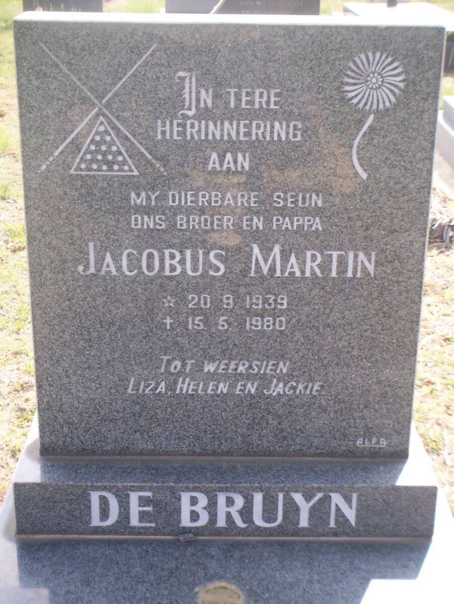 BRUYN Jacobus Martin, de 1939-1980