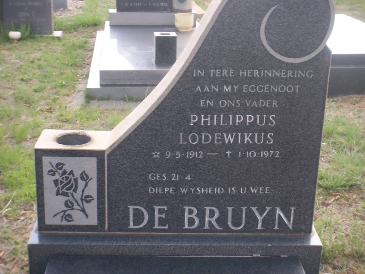 BRUYN Philippus Lodewikus, de 1912-1972