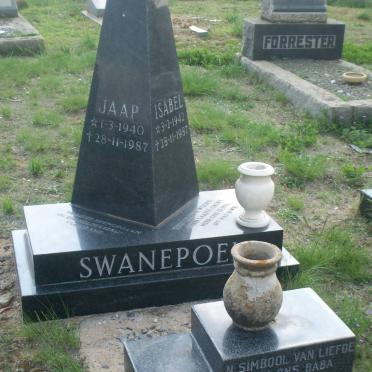 SWANEPOEL Jaap 1940-1987 &amp; Isabel 1942-1987
