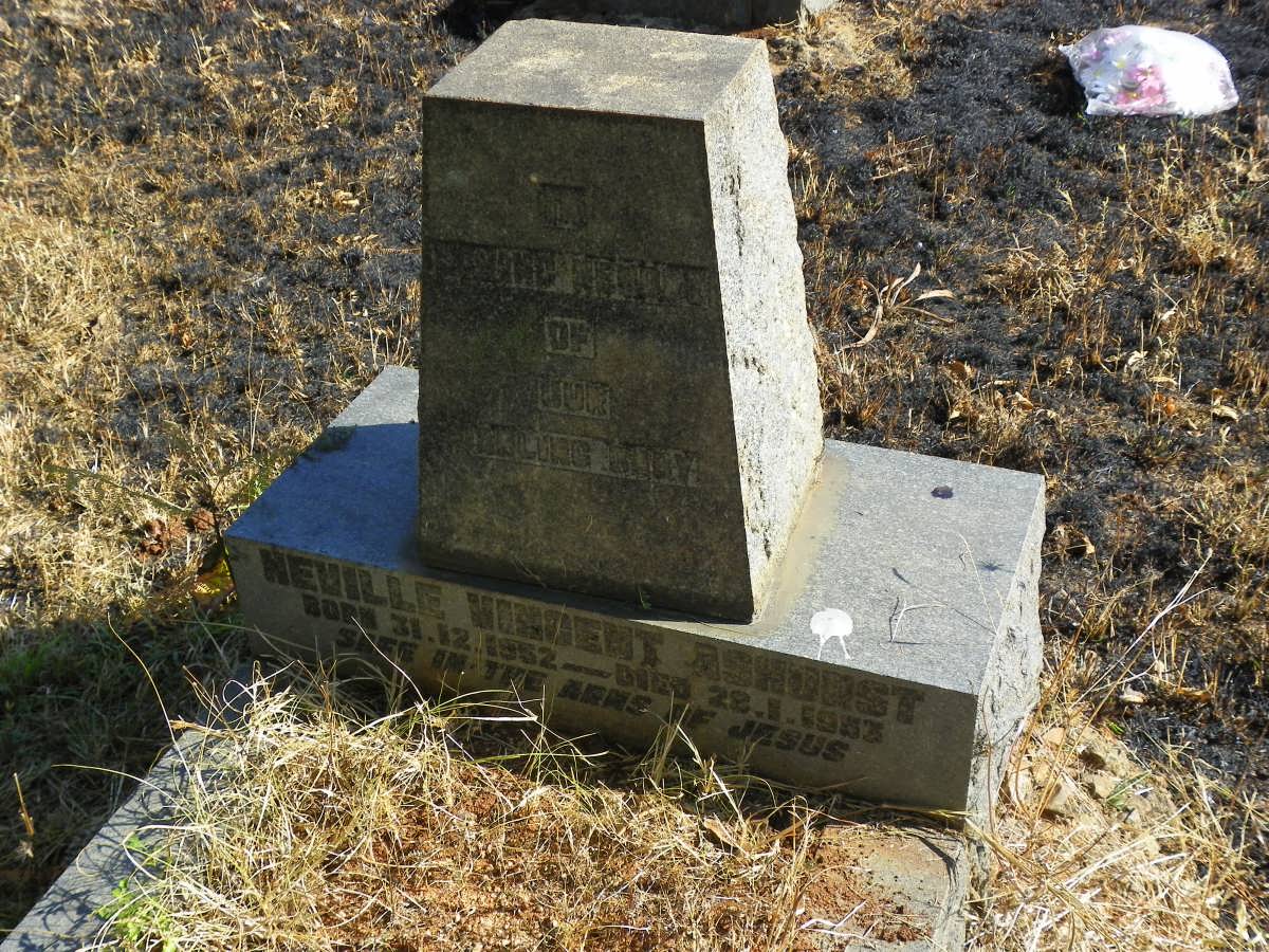 ASHURST Neville Vincent 1952-1953