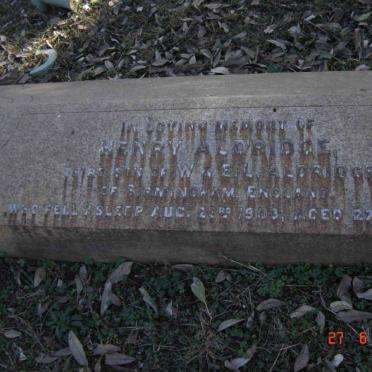 ALDRIDGE Henry -1903