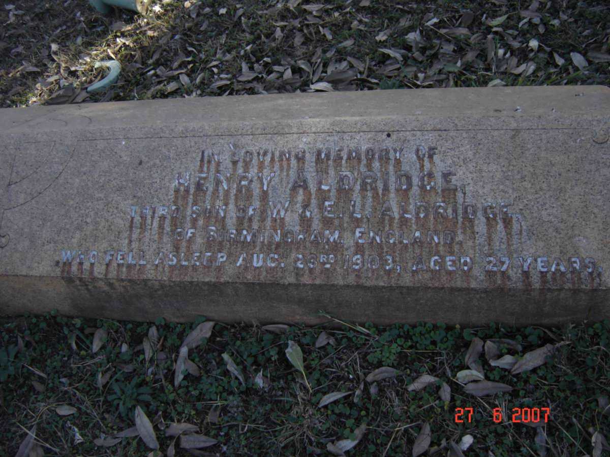 ALDRIDGE Henry -1903