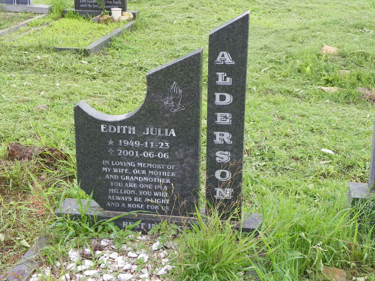 ALDERSON Edith Julia 1949-2001