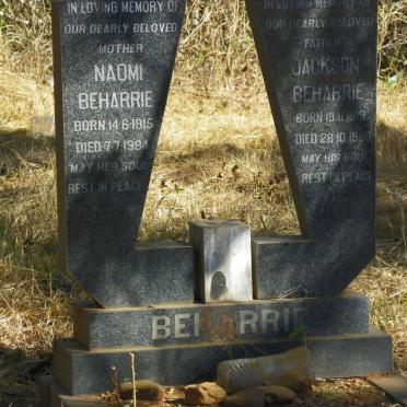 BEHARRIE Jackson 1919-1958 &amp; Naomi 1915-1984