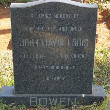 BOWEN John David Louis 1917-1988
