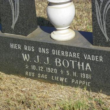 BOTHA W.J.J. 1920-1981