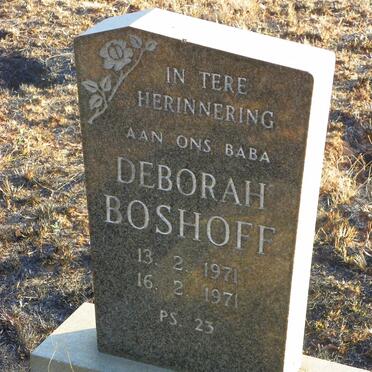 BOSHOFF Deborah 1971-1971