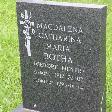 BOTHA Magdalena Catharina Maria nee MEYER 1912-1993