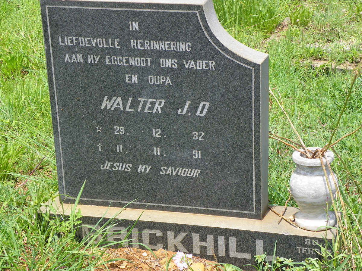 BRICKHILL Walter J.D. 1932-1991