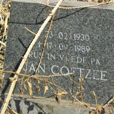 COETZEE Jan 1930-1989