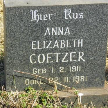 COETZER Anna Elizabeth 1911-1981