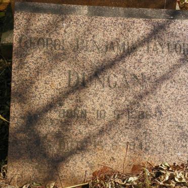 DUNCAN George Benjamin Taylor 1886-1943