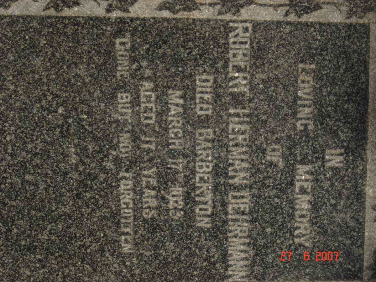 DEHRMANN Robert Herman -1923