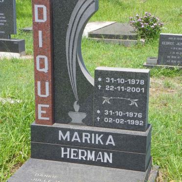 DIQUE Herman 1976-1992 :: DIQUE Marika 1978-2001