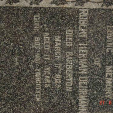 DEHRMANN Robert Herman -1923