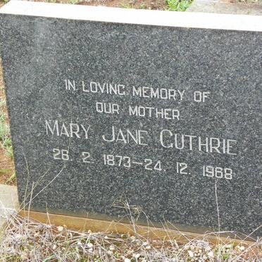 GUTHRIE Mary Jane 1873-1968