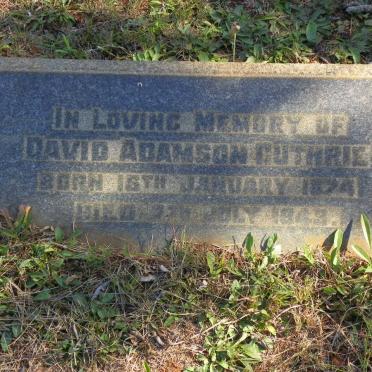 GUTHRIE David Adamson 1874-1943