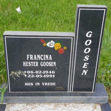 GOOSEN Francina Hester 1946-1991