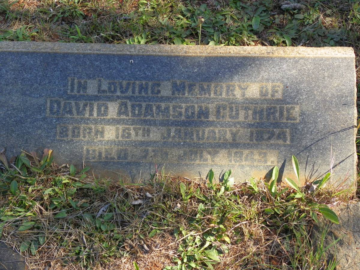 GUTHRIE David Adamson 1874-1943