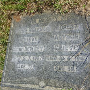 GRIEVE Robert Arthur -1943 &amp; Edna Helena SEWREY -1927