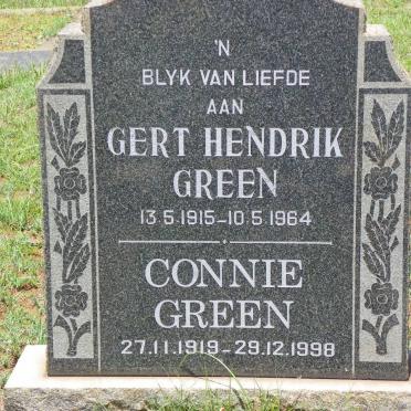 GREEN Gert Hendrik 1915-1964 &amp; Connie 1919-1998