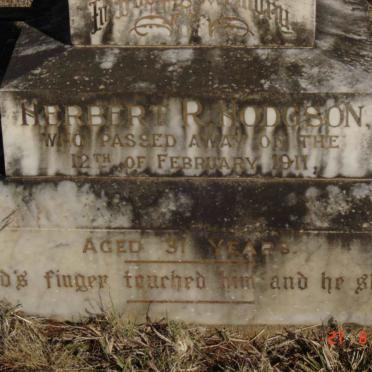 HODGSON Herbert R.  -1911