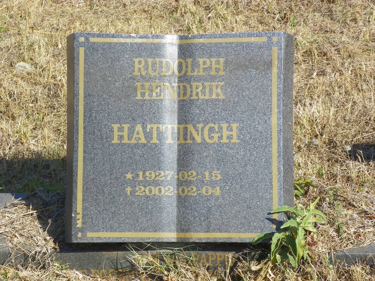 HATTINGH Rudolph Hendrik 1927-2002