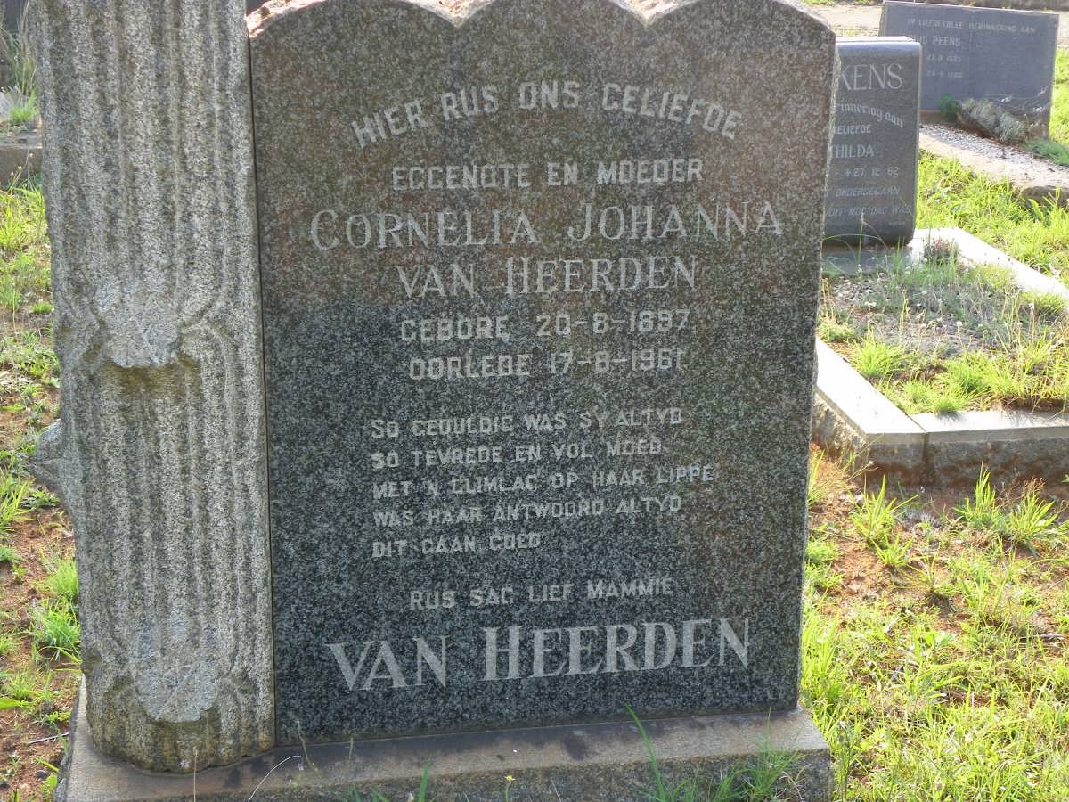 HEERDEN Cornelia Johanna, van 1897-1961