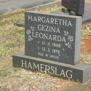HAMERSLAG Margaretha Gezina Leonarda 1908-1979