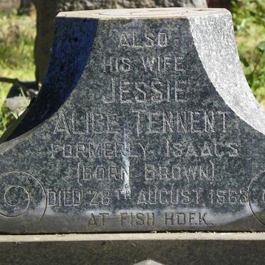 ISAACS Robert MacIntosh -1917 &amp; TENNENT Jessie Alice formerly ISAACS nee BROWN -1963 _2