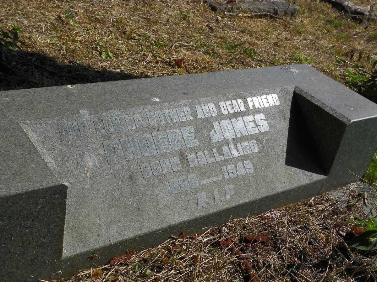 JONES Phoebe nee MALLALIEU 1888-1949