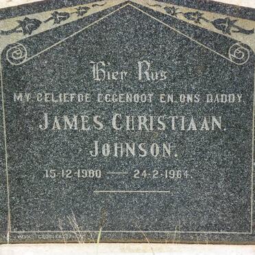 JOHNSON James Christiaan 1900-1964