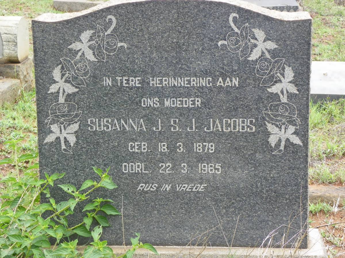 JACOBS Susanna J.S.J. 1879-1965